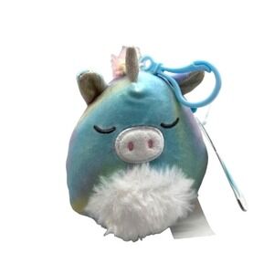 Squishmallow Radina Unicorn 3.5" Clip-On Plush Keychain NWT Kellytoy